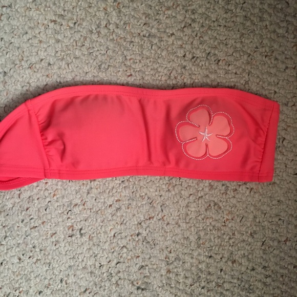 🌸 Neon Pink / Coral Bandeau Bikini top - Picture 1 of 3